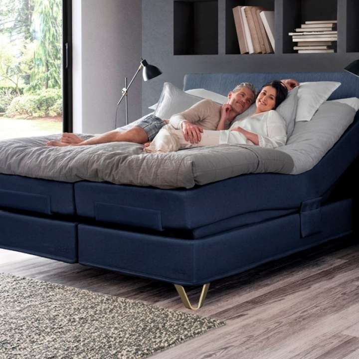 Priser på Jensen Prestige Aqtive 2 elevationsseng - Softline 3 - 160x200 cm - Blå - Blød/Ekstra fast