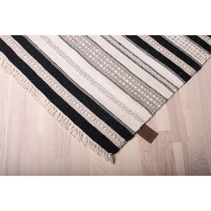 Priser på HC tæpper Kelim Denver - Ivory & Black - 140 x 220