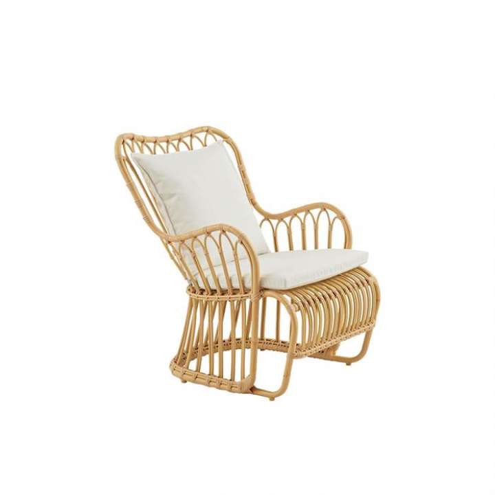 Priser på Sika Design Tulip Lænestol - Natural - inkl. B451 beige hynde + pude
