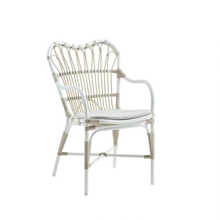 Priser på Sika Design Margret spisebordsstol - Dove White - inkl. B453 Mocca hynde