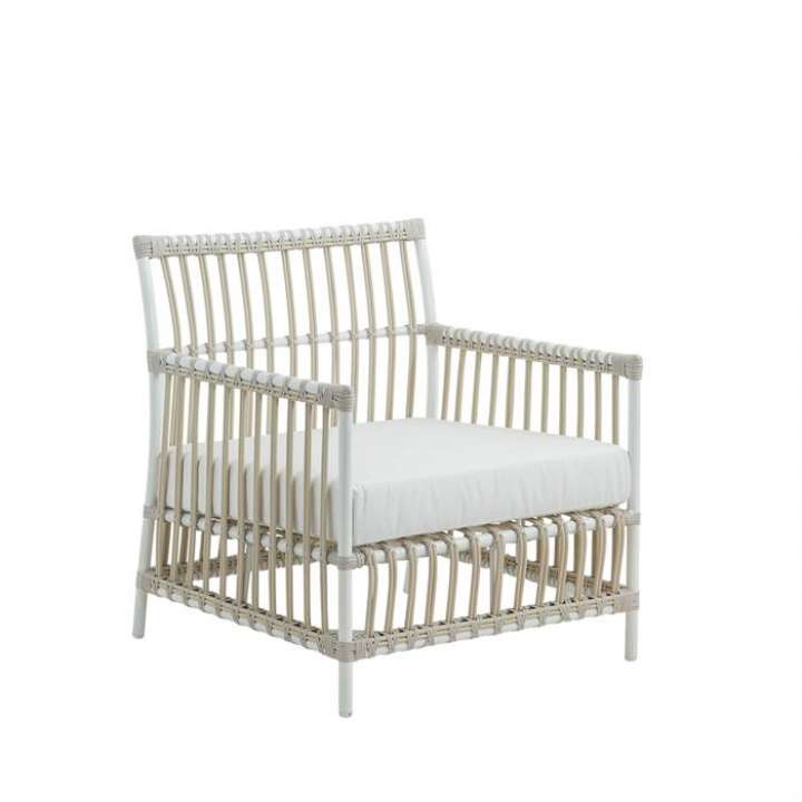 Priser på Sika Design Caroline lænestol - Exterior - Dove White inkl. sædehynde i B450 white