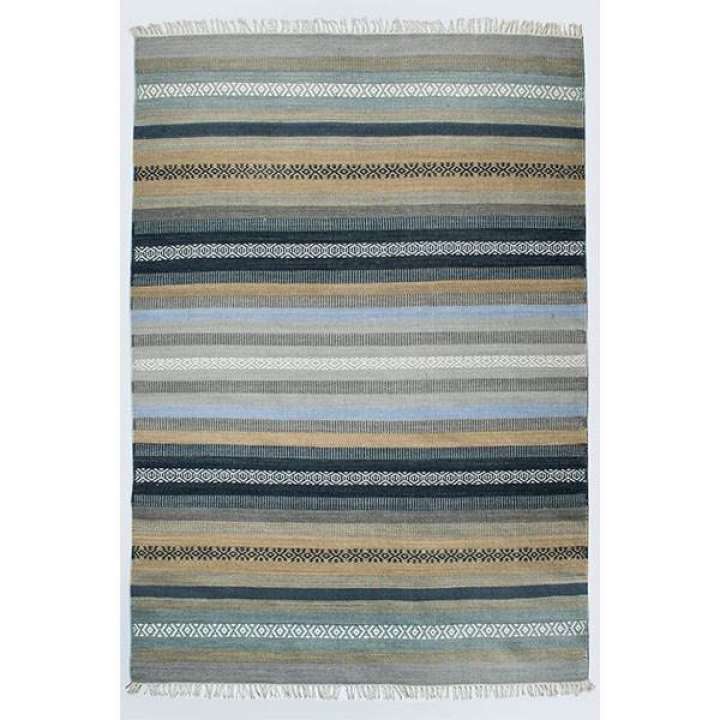 Priser på HC tæpper Kelim Denver - Blue & Sand - 80 x 150