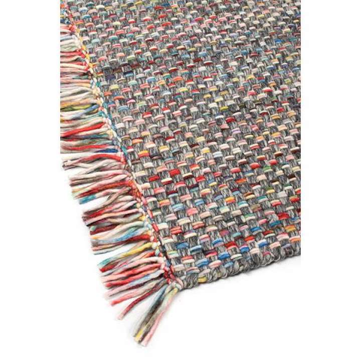 Priser på HC Tæpper Leeds håndvævet tæppe - Dark grey multi, 200x290 cm