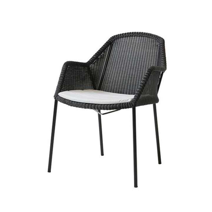 Priser på Cane-line Breeze havestol - Sort - Natté white