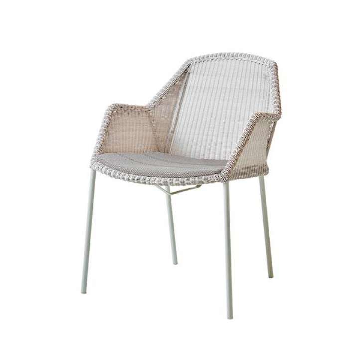 Priser på Cane-line Breeze havestol - Hvid - Focus light grey