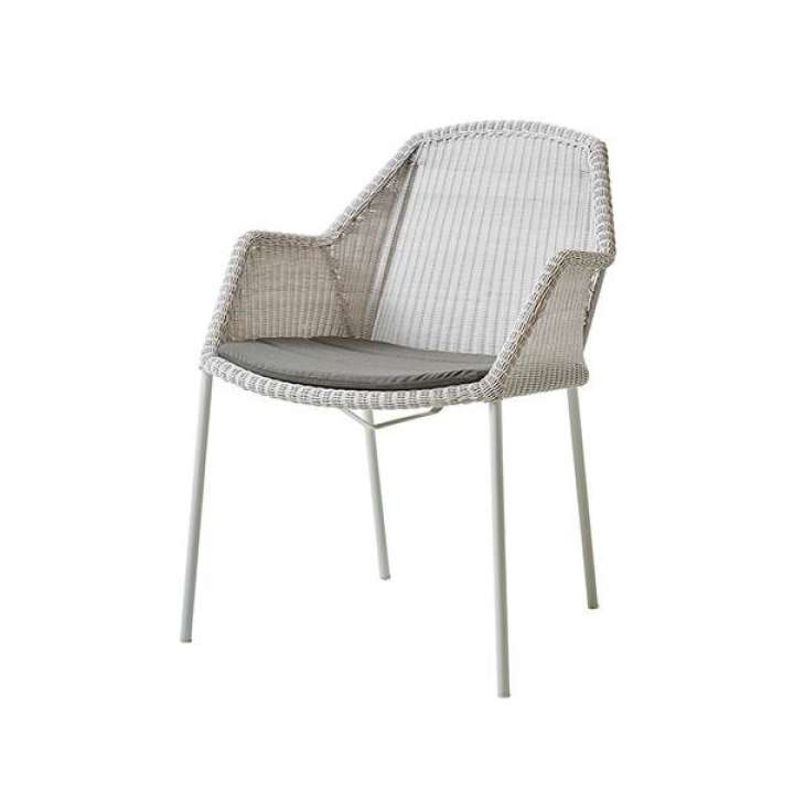 Priser på Cane-line Breeze havestol - Hvid - Natté taupe