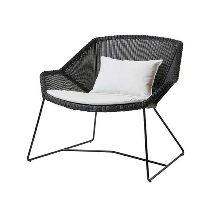 Priser på Cane-line Breeze loungestol - Sort - Natté white