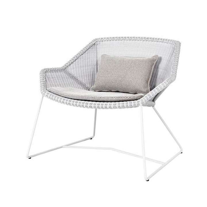 Priser på Cane-line Breeze loungestol - Hvid - Focus light grey
