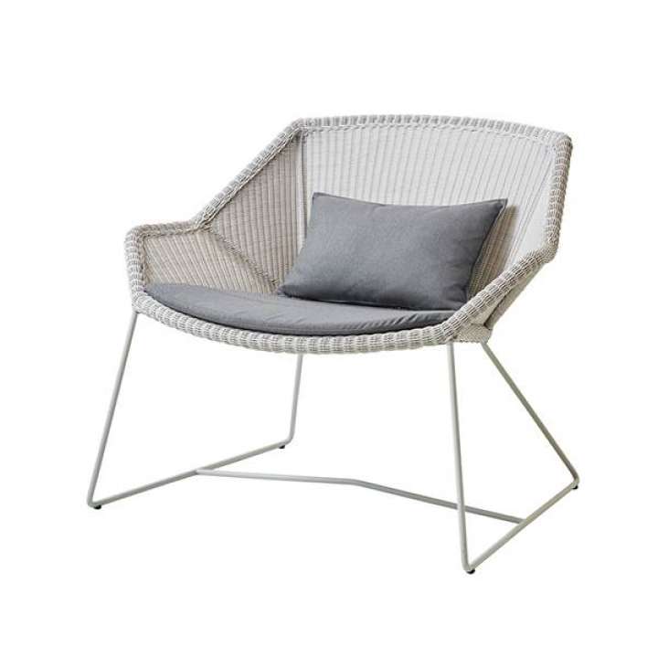 Priser på Cane-line Breeze loungestol - Hvid - Natté grey