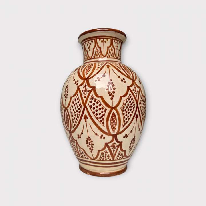 Priser på Marokkansk Keramik vase Brun