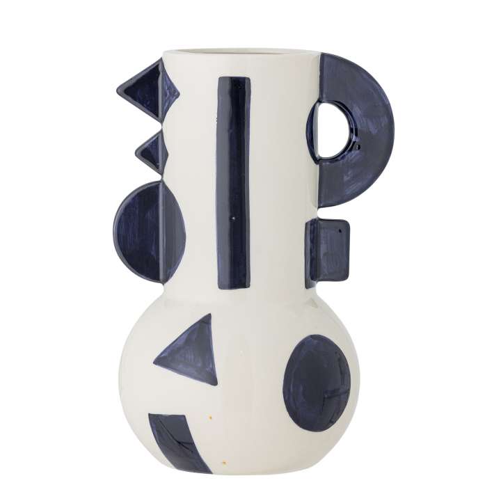 Priser på BLOOMINGVILLE Graphica Vase, Blå, Stentøj