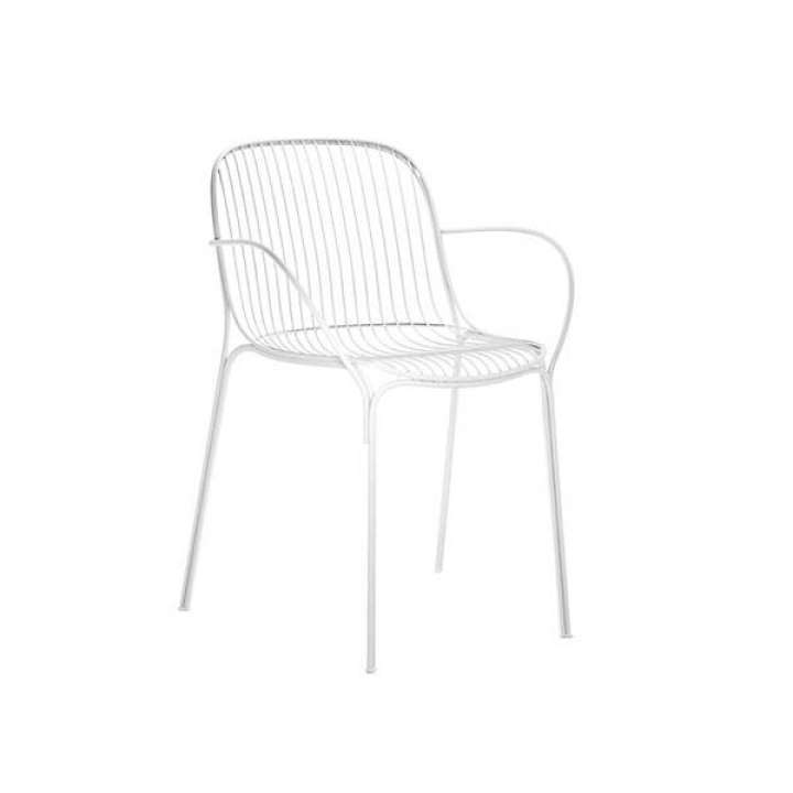 Priser på Kartell Hiray havestol med armlæn - Hvid