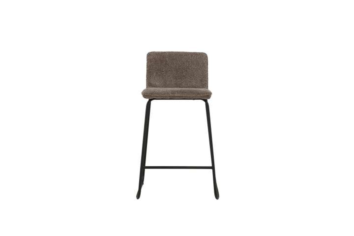 Priser på VENTURE DESIGN Bisbee barstol, m. ryglæn og fodstøtte - mørkegrå mikrofiber og sort stål