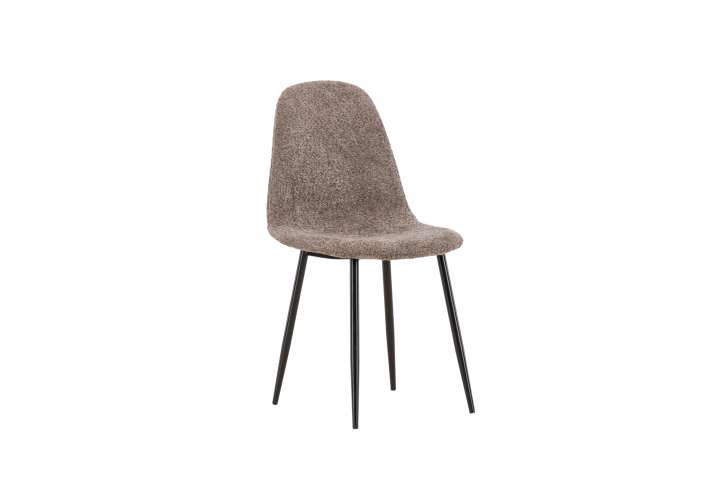 Priser på VENTURE DESIGN Polar spisebordsstol - grå bouclé stof og sort stål