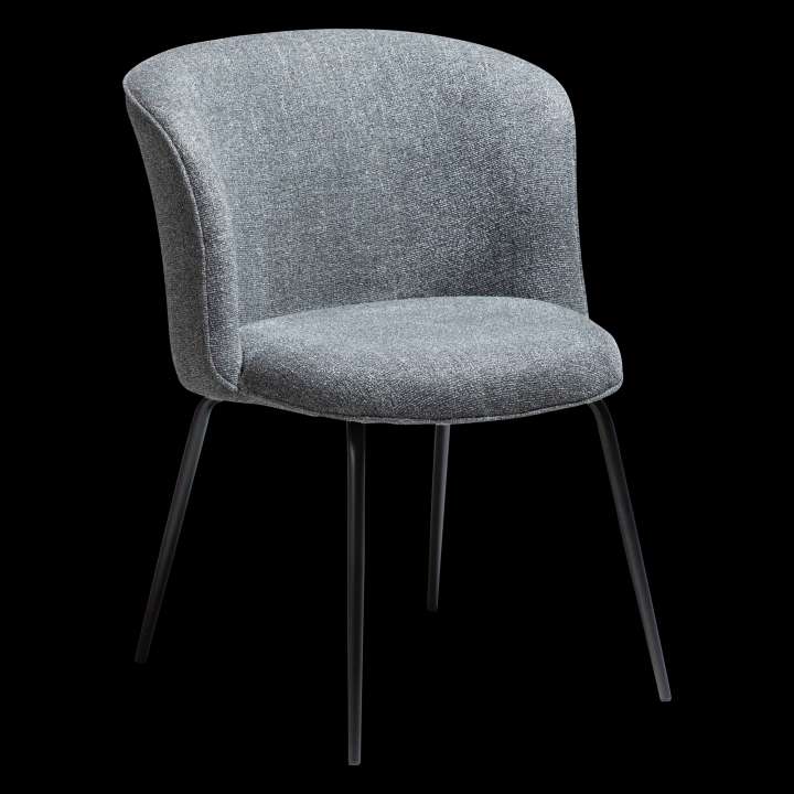 Priser på DAN-FORM BLISS Stol Pebble grå bouclé stof med sorte ben