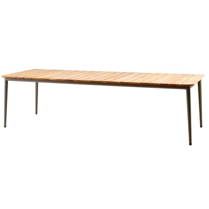Priser på Cane-Line Core havebord - 274x90 cm - Stel: Lavagrå - Bordplade teak