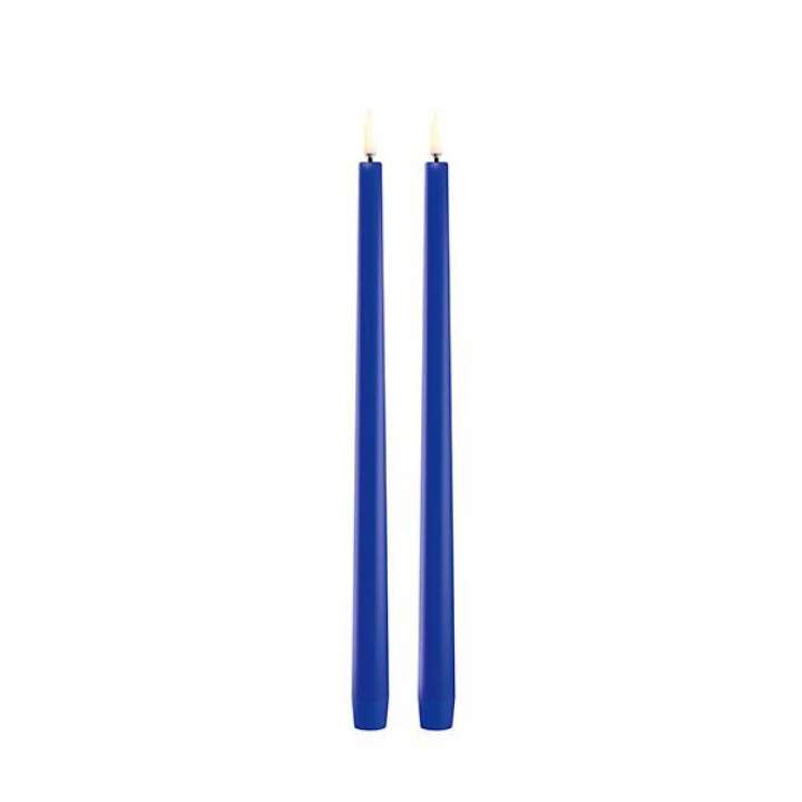 Priser på Uyuni Lighting LED Taper kronelys, H32 cm, smooth, 2 pak - Royal blue