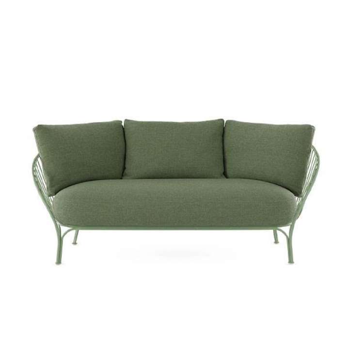 Priser på Kartell Hiray Sofa med hynder - Grønt stel med grønne hynder