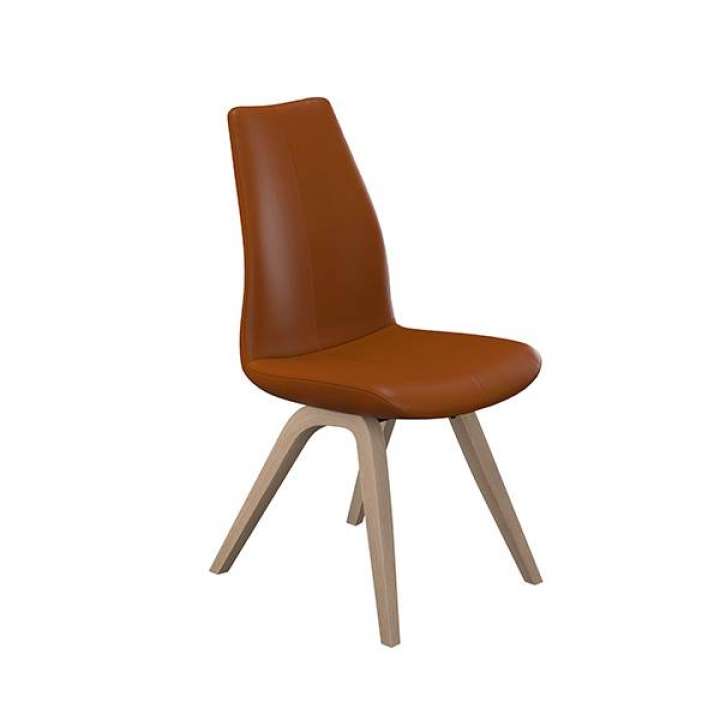 Priser på Brunstad Aroma spisebordsstol - Cognac læder / Ubehandlet eg