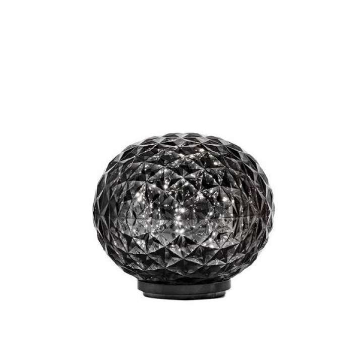 Priser på Kartell Mini Planet Battery Bordlampe Crystal - Fume