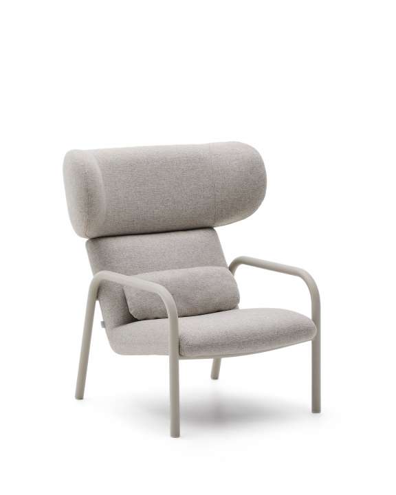 Priser på KAVE HOME Inari lænestol, m. armlæn - beige stof og beige stål
