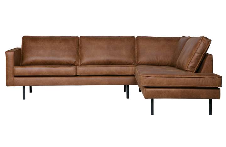 Priser på WOOOD Rodeo hjørnesofa, højre - cognac stof