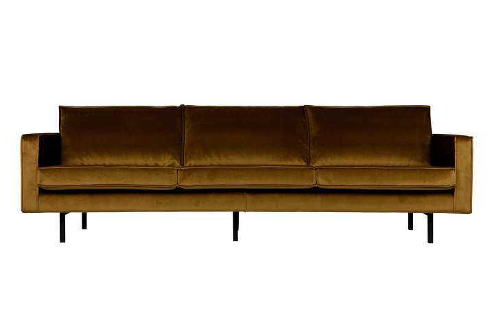 Priser på WOOOD Rodeo 3 pers. sofa - honning gul fløjl