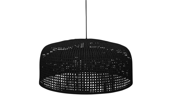 Priser på WOOOD Collection loftlampe, rund - sort bambus (Ø65)