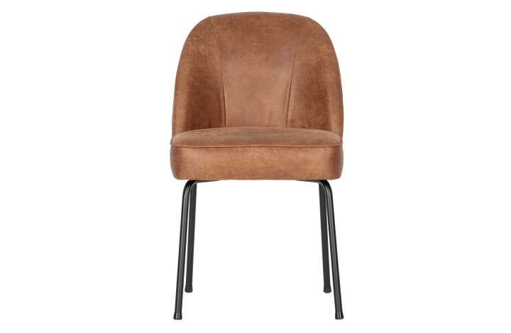 Priser på WOOOD Vogue spisebordsstol - cognac stof og sort metal