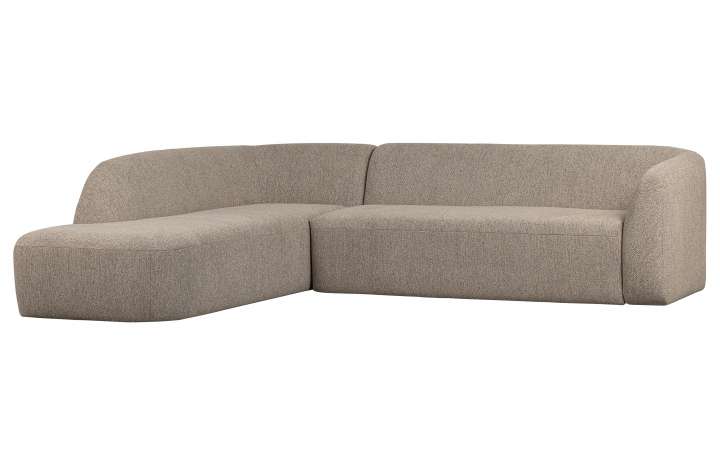 Priser på WOOOD Sloping hjørnesofa, venstre - natur melange chenille polyester