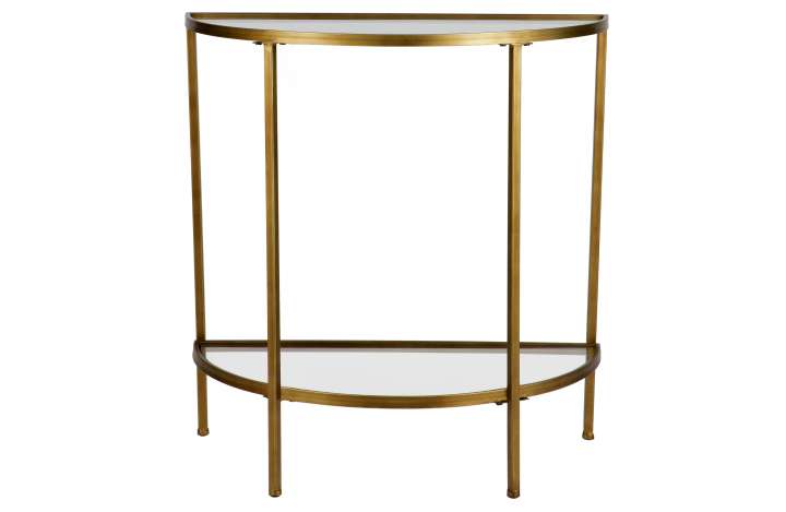Priser på WOOOD Collection sidebord, m. 1 hylde - glas og antik messing jern (38x76)