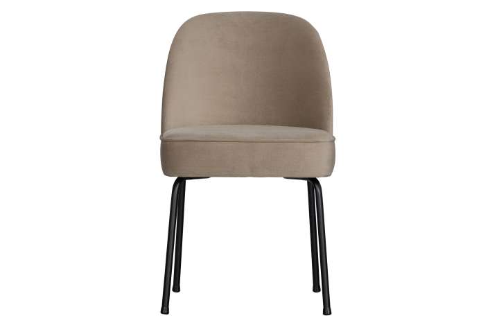Priser på WOOOD Vogue spisebordsstol - khaki fløjl polyester og sort metal
