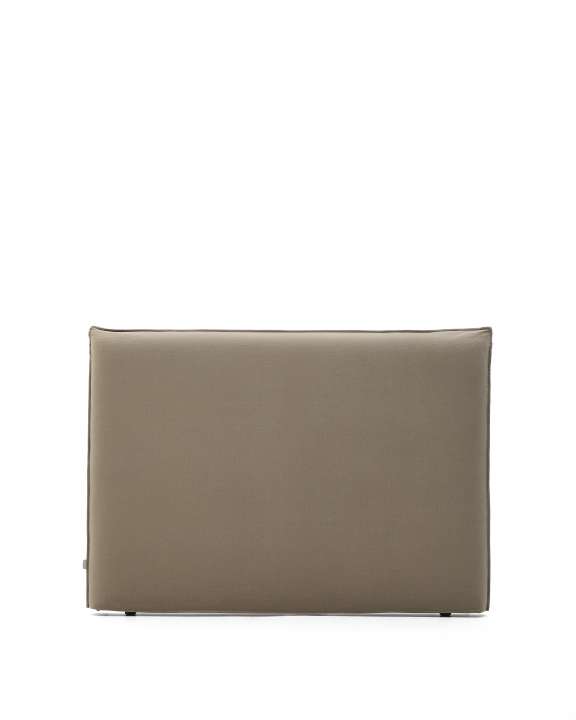 Priser på KAVE HOME Jaira sengegavl, m. aftageligt betræk - taupe linned og bomuld (160cm)