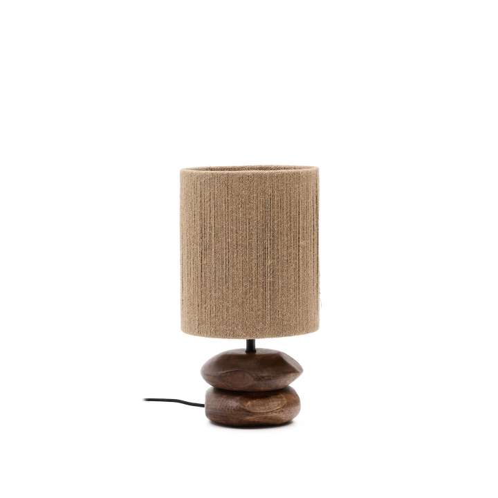 Priser på KAVE HOME Kor bordlampe - mørk jute rebsnor og mørk akacietræ
