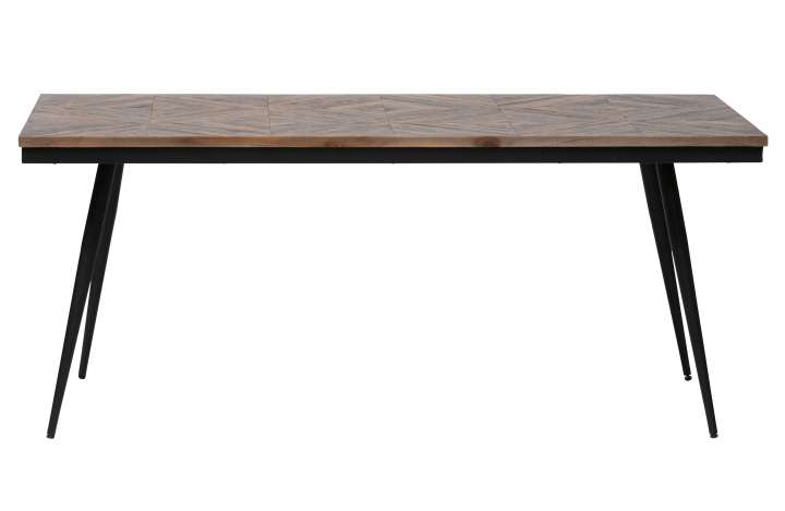 Priser på WOOOD Rhombic spisebord, rektangulær - natur genanvendt teak og sort strygejern (180x90)