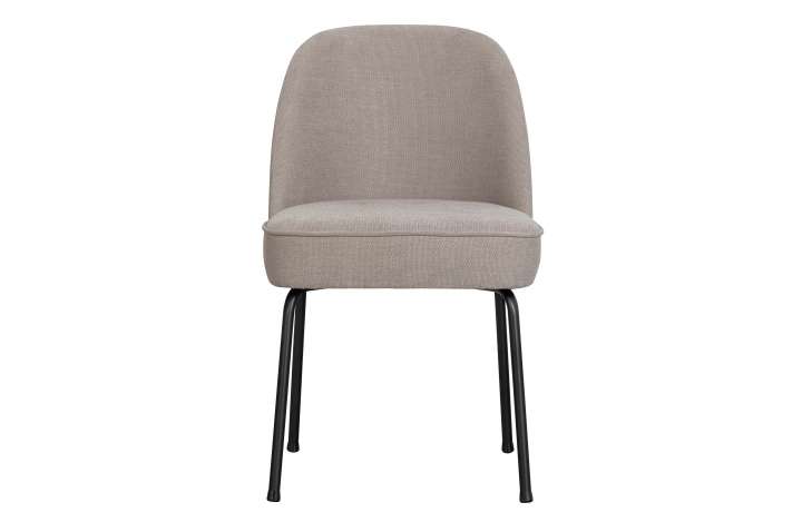 Priser på WOOOD Vogue spisebordsstol - sand polyester/viskose stof og sort metal