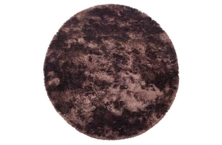 Priser på WOOOD Collection gulvtæppe, rund - brun kaffe polyester (Ø200)