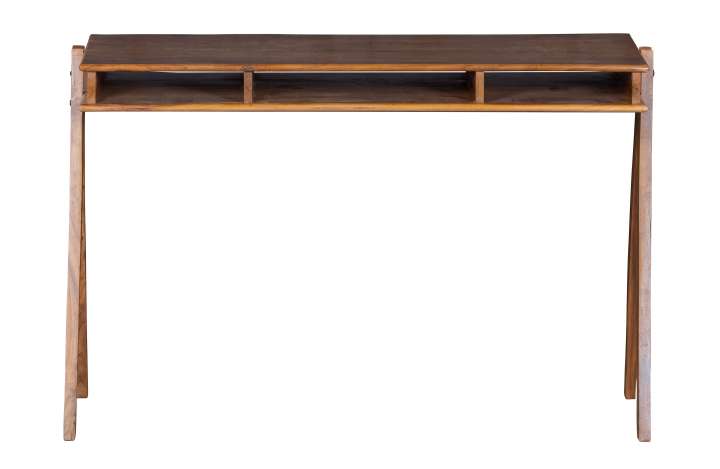 Priser på WOOOD Collection skrivebord, m. 3 åbne rum - brun akacietræ (120x50)
