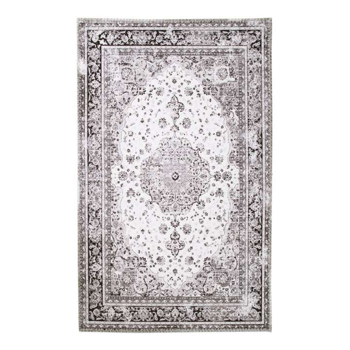 Priser på HOUSE NORDIC Havana gulvtæppe - hvid og sort polyester (200x300)