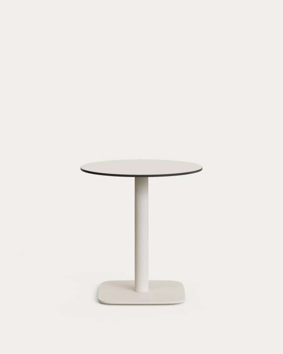 Priser på KAVE HOME Dina havebord, rund - hvid HPL og hvid metal (Ø68x70)