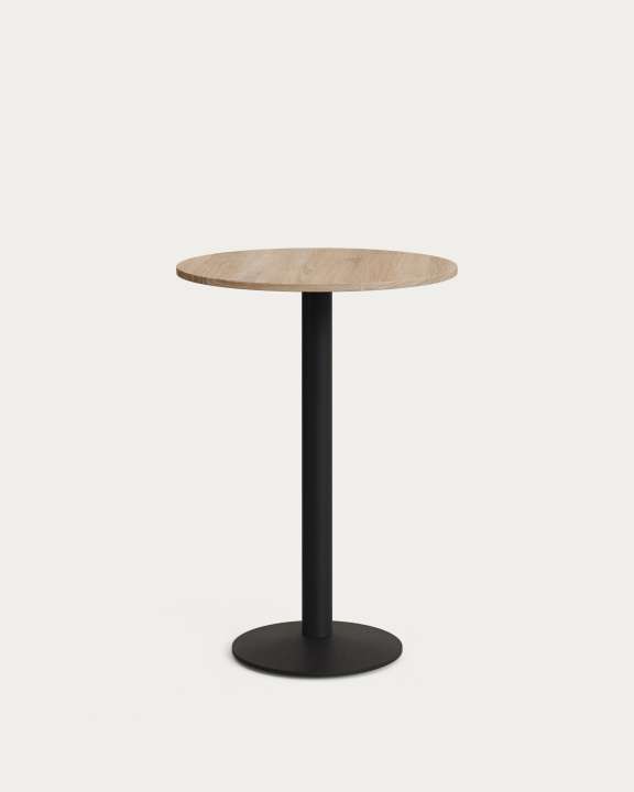 Priser på KAVE HOME Esilda barbord, rund - naturfinish melamin og sort metal (Ø60)