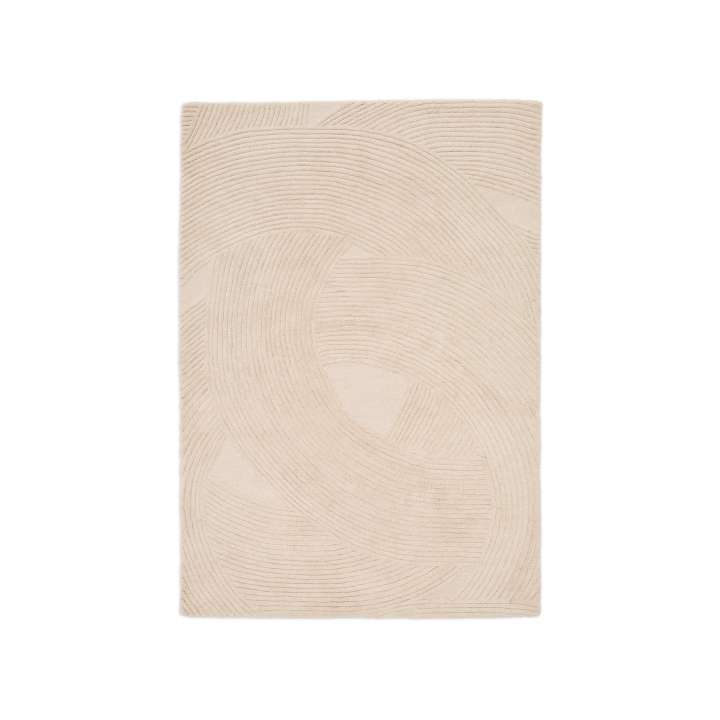 Priser på KAVE HOME Domm gulvtæppe, rektangulær beige uld (160x230)