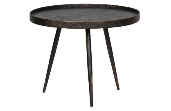 Priser på WOOOD Bounds sidebord, rund - antik guld krydsfiner og metal (Ø58)