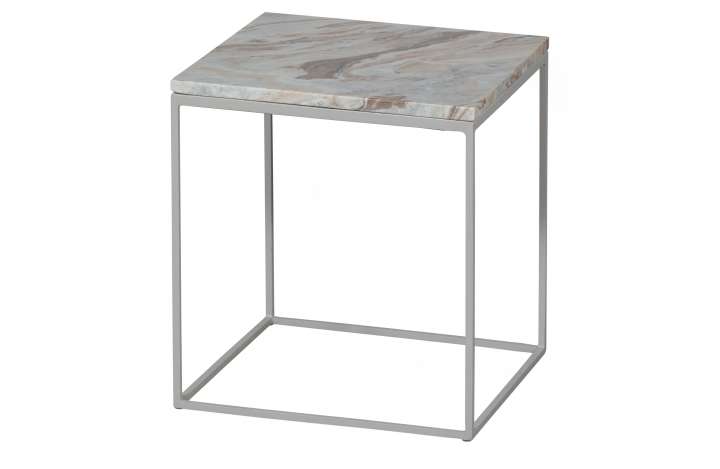 Priser på WOOOD Mellow sidebord, kvadratisk - mist marmor og metal (40x40)