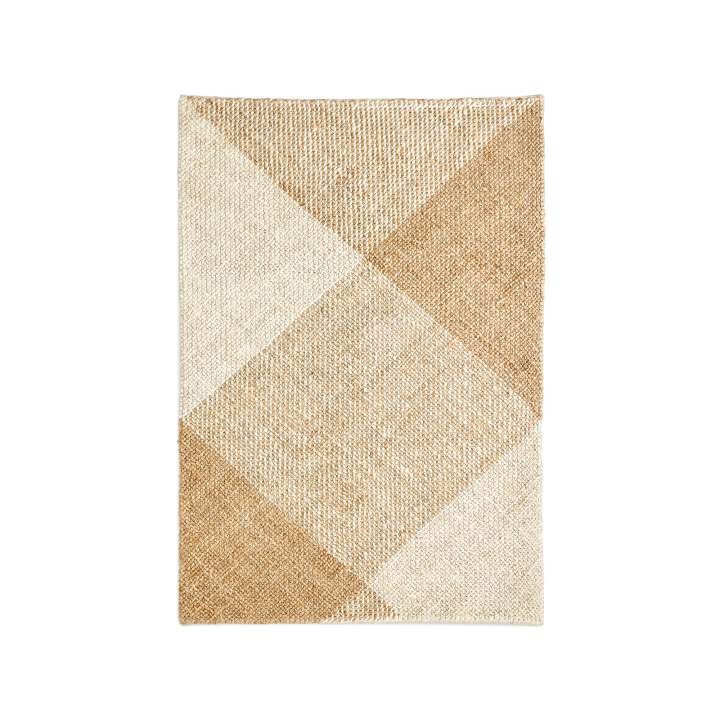 Priser på KAVE HOME Maelan gulvtæppe, ternet, rektangulær - natur/brun jute/bomuld (160x230)