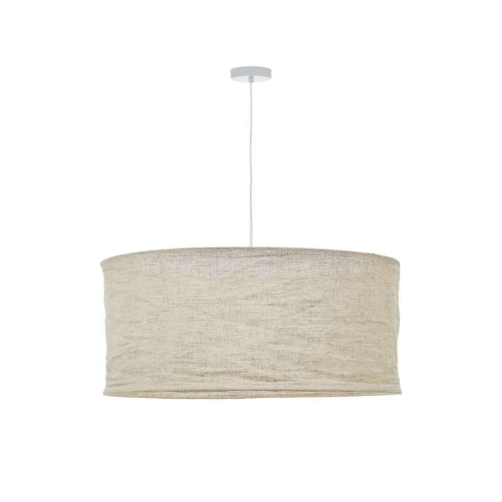 Priser på KAVE HOME Mariela loftslampeskærm i hør i beige finish Ø80 x 40 cm