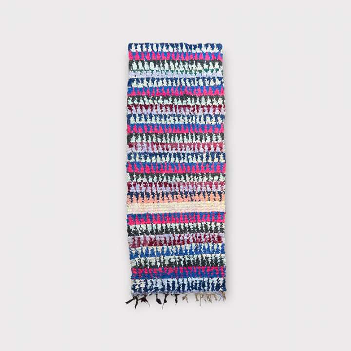 Priser på Marokkansk Boucherouite tæppe - RAYA | 98x230 cm