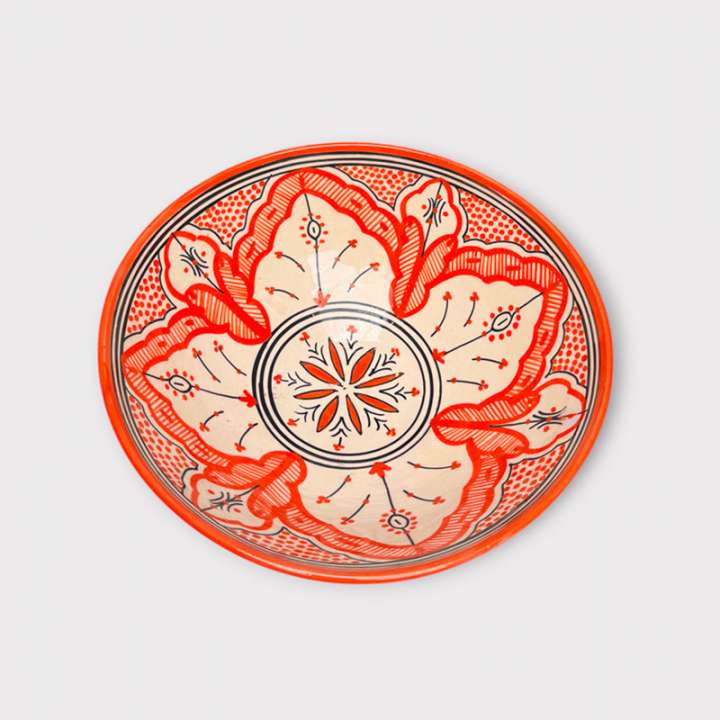 Priser på Marokkansk Keramik skål - 32 cm. ORANGE Orange 2
