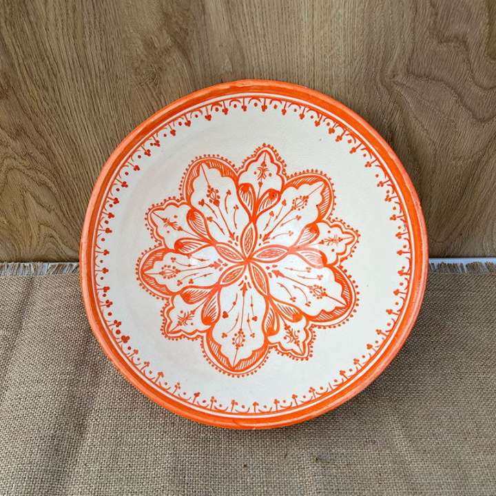 Priser på Marokkansk Keramik skål - 32 cm. ORANGE Orange 1
