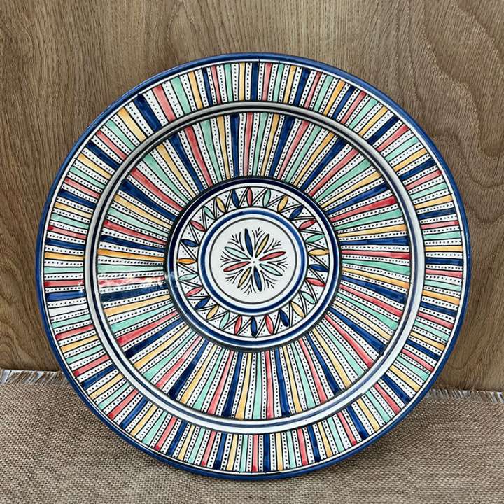 Priser på Marokkanske fad 35 cm. BLÅTONER Blå tivoli